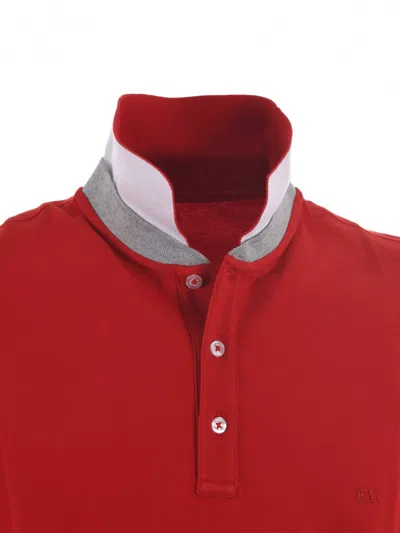 Shop Fay Polo Shirt In Red