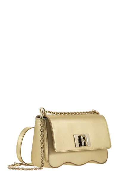 Shop Furla ' 1927' Gold Calf Leather Bag