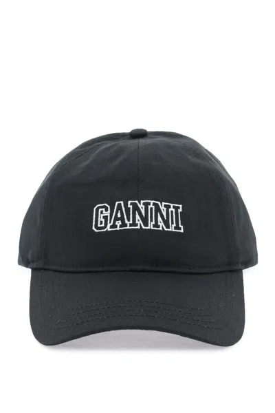 Shop Ganni Caps In Black