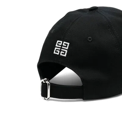 Shop Givenchy Black Cotton Logo Baseball Cap