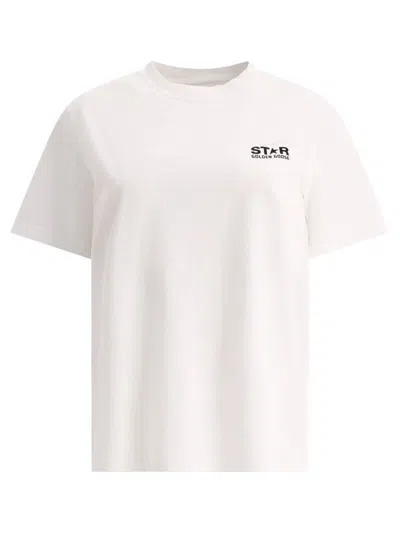 Shop Golden Goose Cotton Crew-neck T-shirt In White