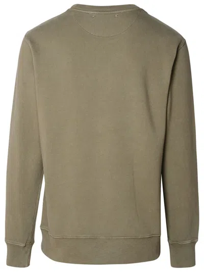 Shop Golden Goose Green Cotton Sweatshirt
