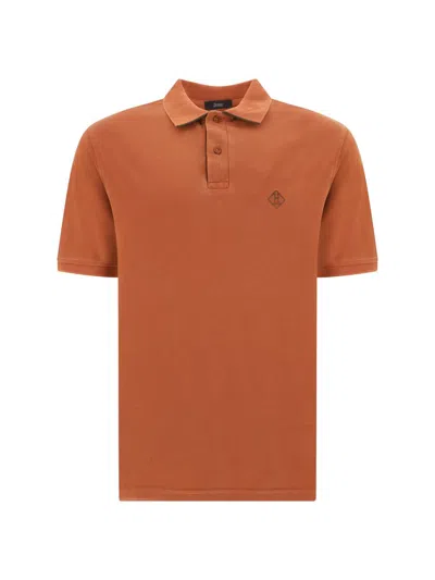 Shop Herno Polo Shirts In Arancio