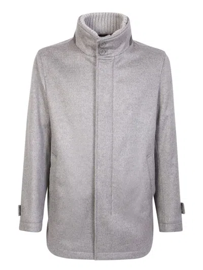Shop Herno Three-quarter Coats In Grey
