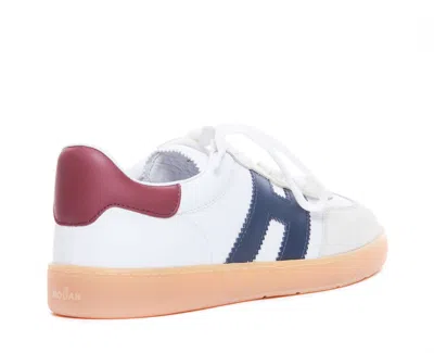Shop Hogan Cool Leather Sneakers In White