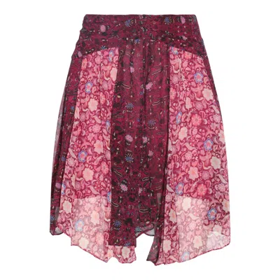 Shop Isabel Marant Fuchsia Viscose Oda Skirt