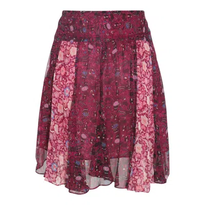 Shop Isabel Marant Fuchsia Viscose Oda Skirt