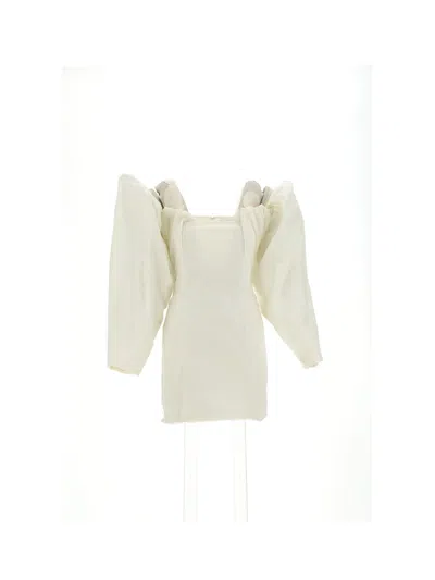 Shop Jacquemus Dress In Offwhite