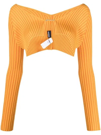 Shop Jacquemus Sweaters In Light Orange