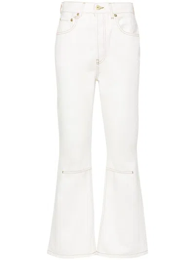 Shop Jacquemus Le De-nimes Court Jeans In White