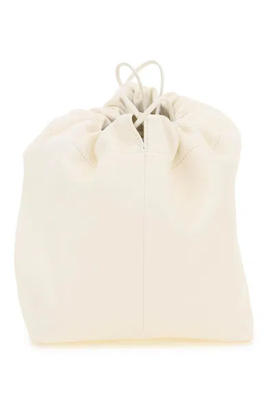 Shop Jil Sander Nappa Leather Bucket Bag In White