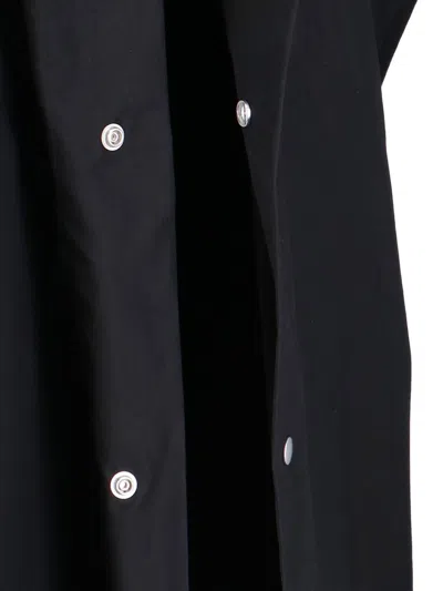 Shop Jil Sander Navy Cotton Coat In Black