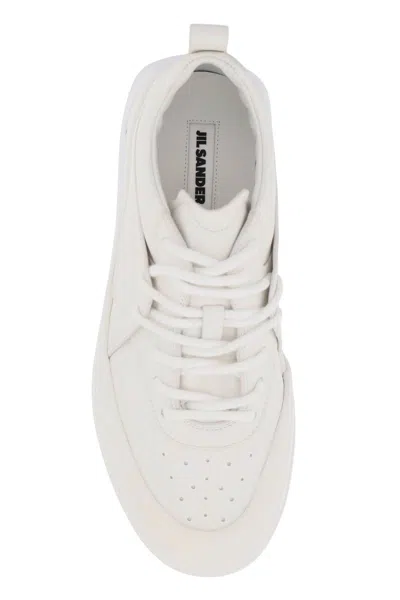 Shop Jil Sander Orb Sneakers In White