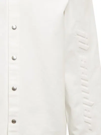 Jil Sander Organic Cotton Denim Shirt In White