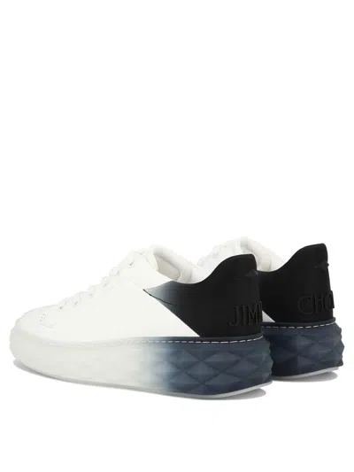 Shop Jimmy Choo "diamond Maxi" Sneakers In White