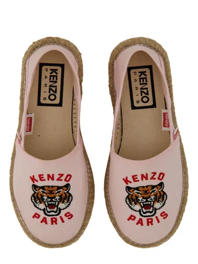 Shop Kenzo 'tiger' Espadrilles In Pink