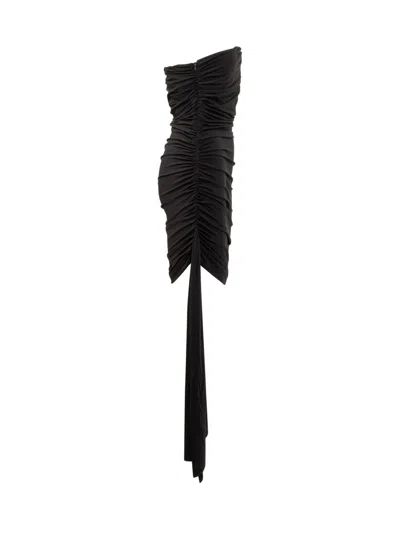 Shop Magda Butrym Dress With Sash In Black