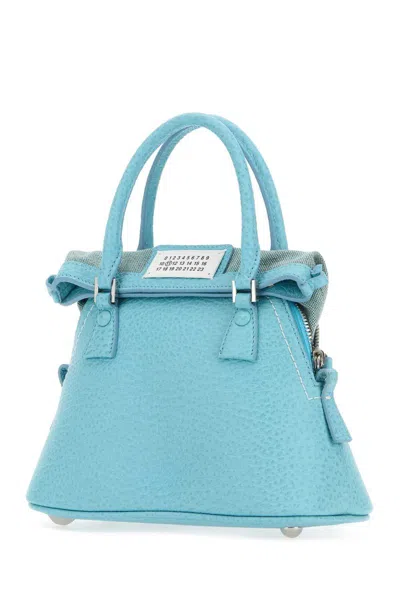 Shop Maison Margiela Aqua Leather 5aqc Classique Mini Shoulder Bag