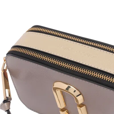 Shop Marc Jacobs The Snapshot Cement Multi Crossbody Bag In Grey