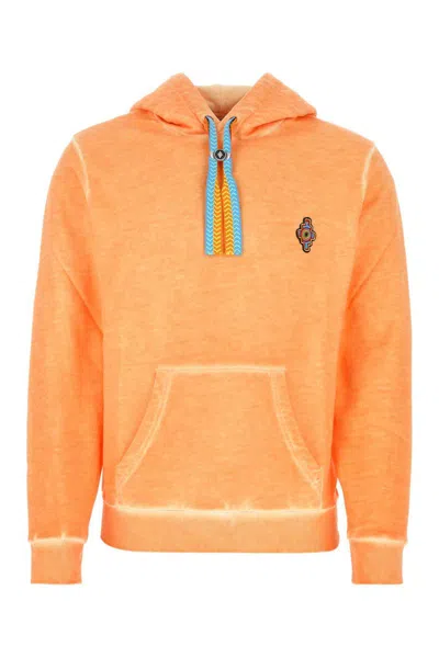 Shop Marcelo Burlon County Of Milan Orange Cotton Sunset Cross Sweatshirt