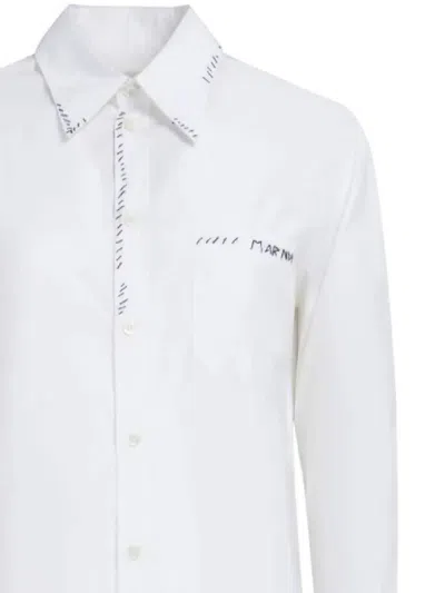 Shop Marni Shirts In Lily White