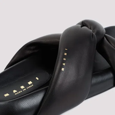 Shop Marni Tie Sandal Shoes In Black
