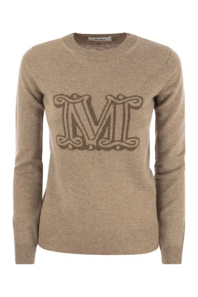 Shop Max Mara Sweaters In Beige Rosa