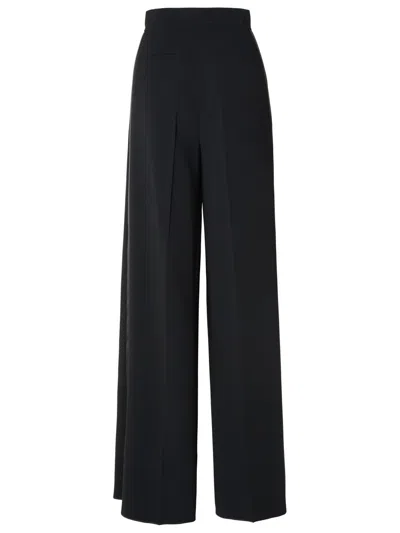 Shop Max Mara Black Triacetate Blend Trousers