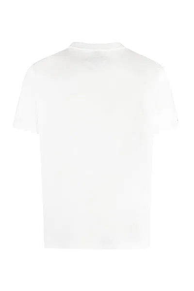 Shop Mcm Cotton Crew-neck T-shirt In White