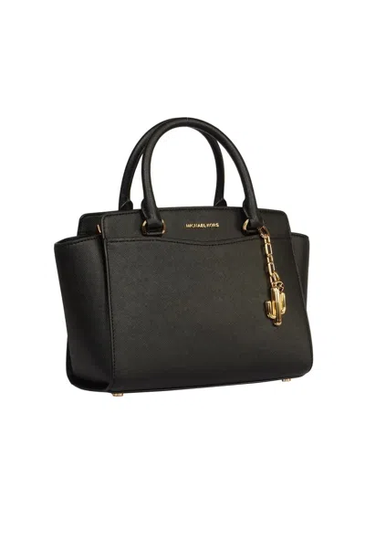Shop Michael Kors Cactus Detail Bag In Black