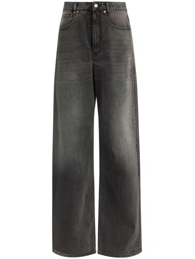 Shop Mm6 Maison Margiela Asymmetric Design Jeans In Grey