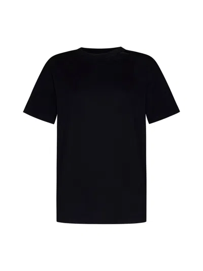 Shop Mm6 Maison Margiela Black Cotton T-shirt