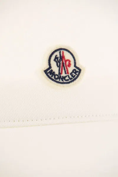 Shop Moncler Baseball Cap With Logo In Beige