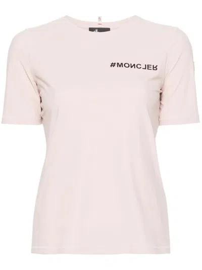 Shop Moncler Grenoble T-shirts And Polos In Pink
