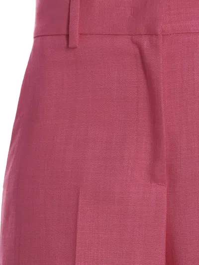 Shop Msgm Tailored Trousers With Straight-leg In Hot Pink