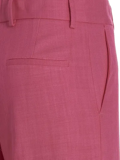 Shop Msgm Tailored Trousers With Straight-leg In Hot Pink