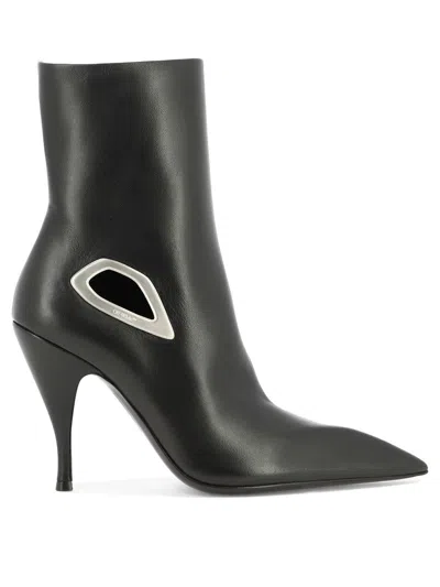 Shop Off-white "crescent" Ankle Boots In Black