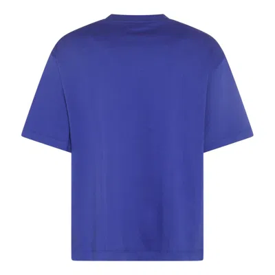 Shop Off-white Electric Blue Cotton Body Stitch Skate T-shirt