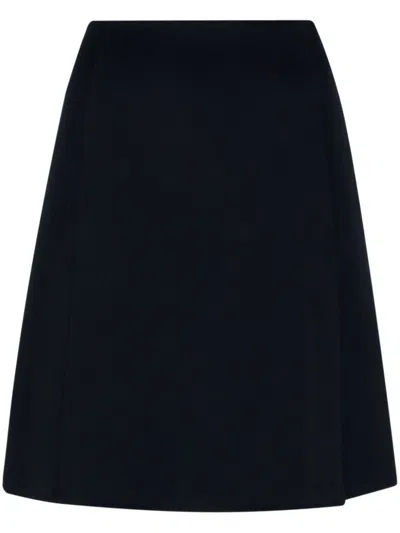 Shop P.a.r.o.s.h . High-waist Wool Skirt In Blu