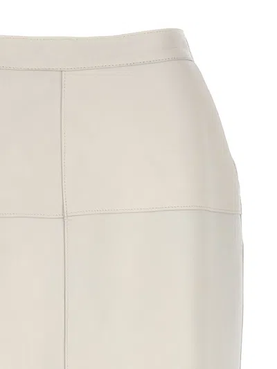 Shop P.a.r.o.s.h . Leather Skirt In White