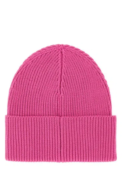Shop Palm Angels Hats In Fuchsia White