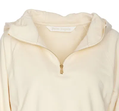Shop Palm Angels Ivory Cotton Sweatshirt In Avorio