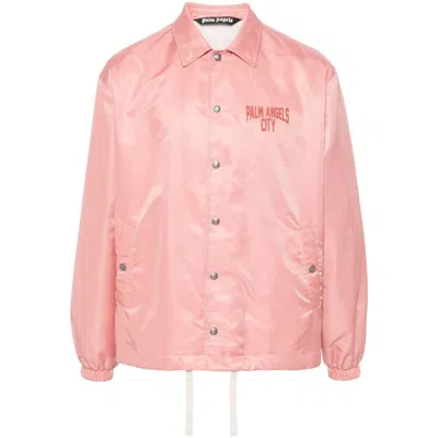 Shop Palm Angels Outerwears In Pink