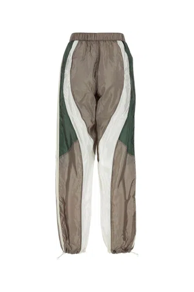 Shop Palm Angels Pants In Green/grey