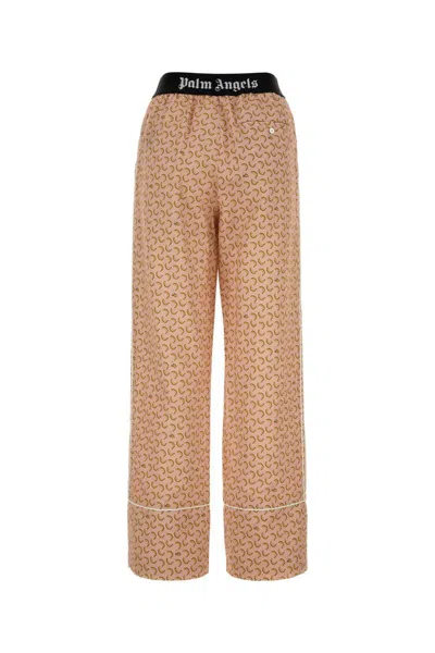 Shop Palm Angels Pants In Pinkyellow