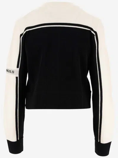 Shop Palm Angels Two-tone Wool Sweater In Black