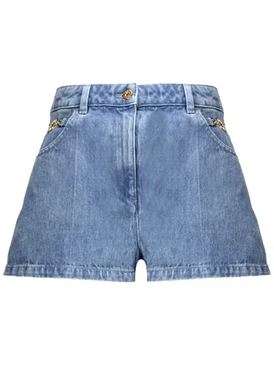 Shop Patou Shorts In Ice Blue