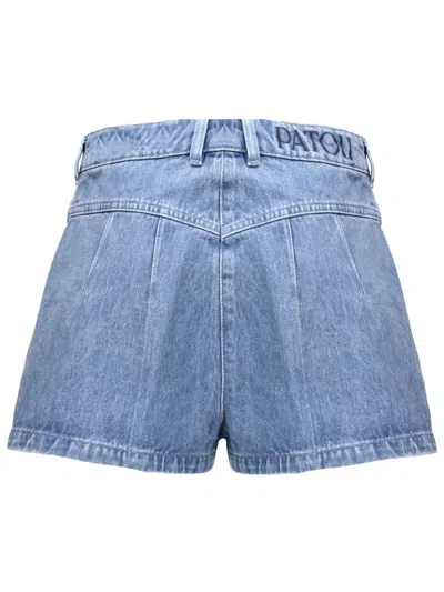 Shop Patou Shorts In Ice Blue