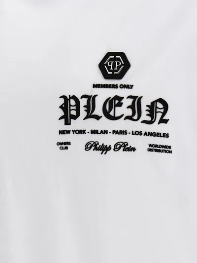 Shop Philipp Plein Rubberized Logo T-shirt In White