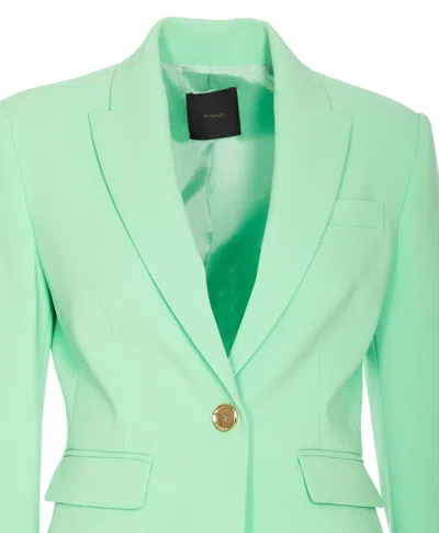 Shop Pinko Humahuaca Crepe Blazer In Green